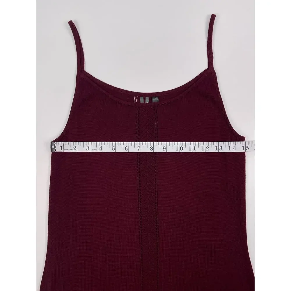 Anthropologie Maroon Knit Jumpsuit Size Medium Sleek & Casual - Picture 8 of 8